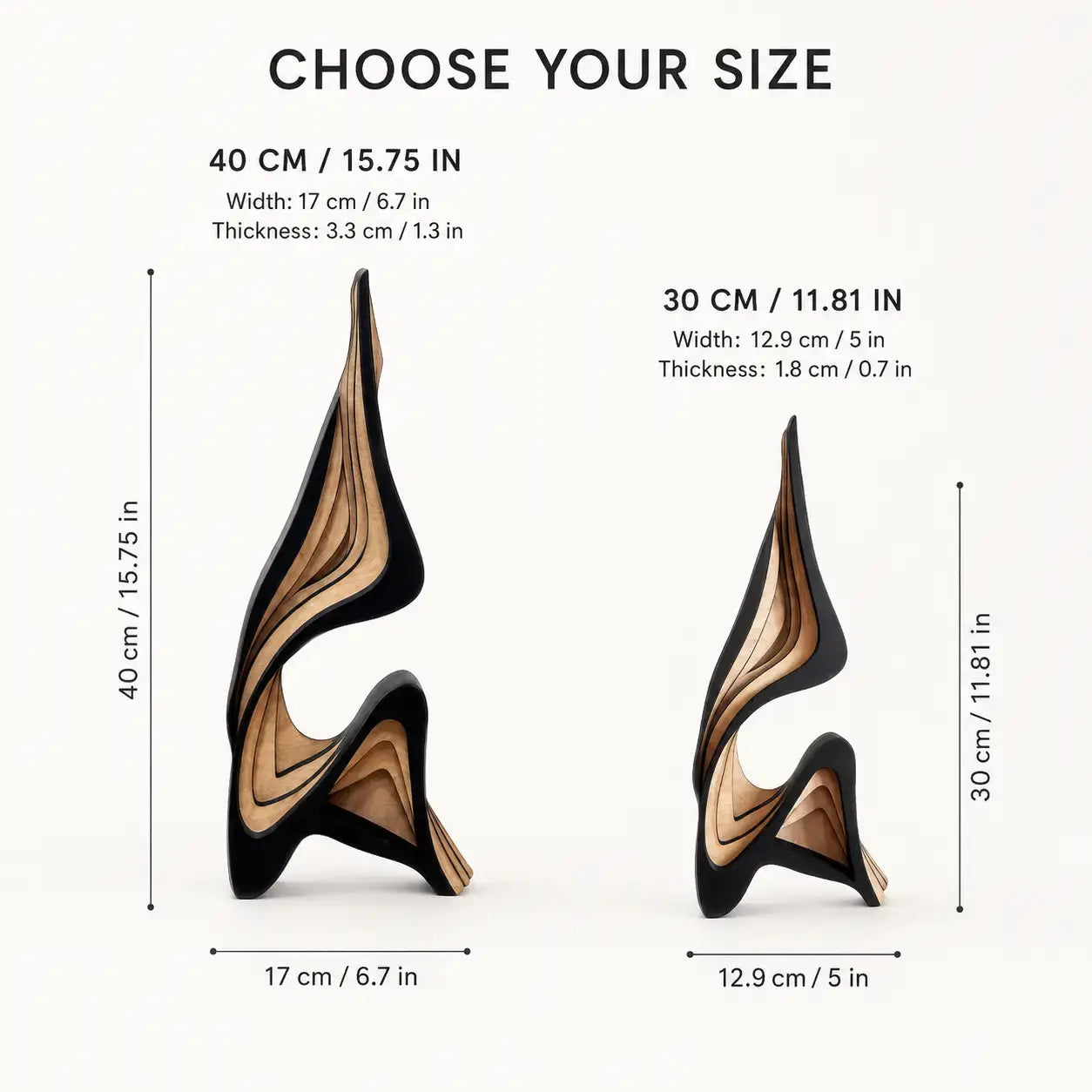 Modern Wooden Sculpture for Elegant Home Styling JuChachaShop
