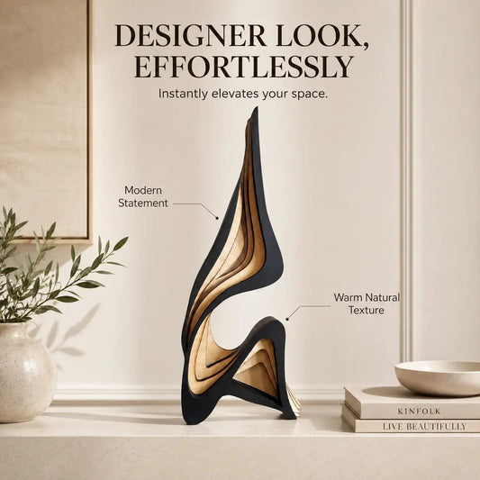 Modern Wooden Sculpture for Elegant Home Styling JuChachaShop