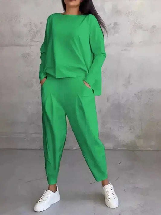 Long Sleeve Tracksuit Set – Women's Casual Loose Two Piece Outfit JuChachaShop