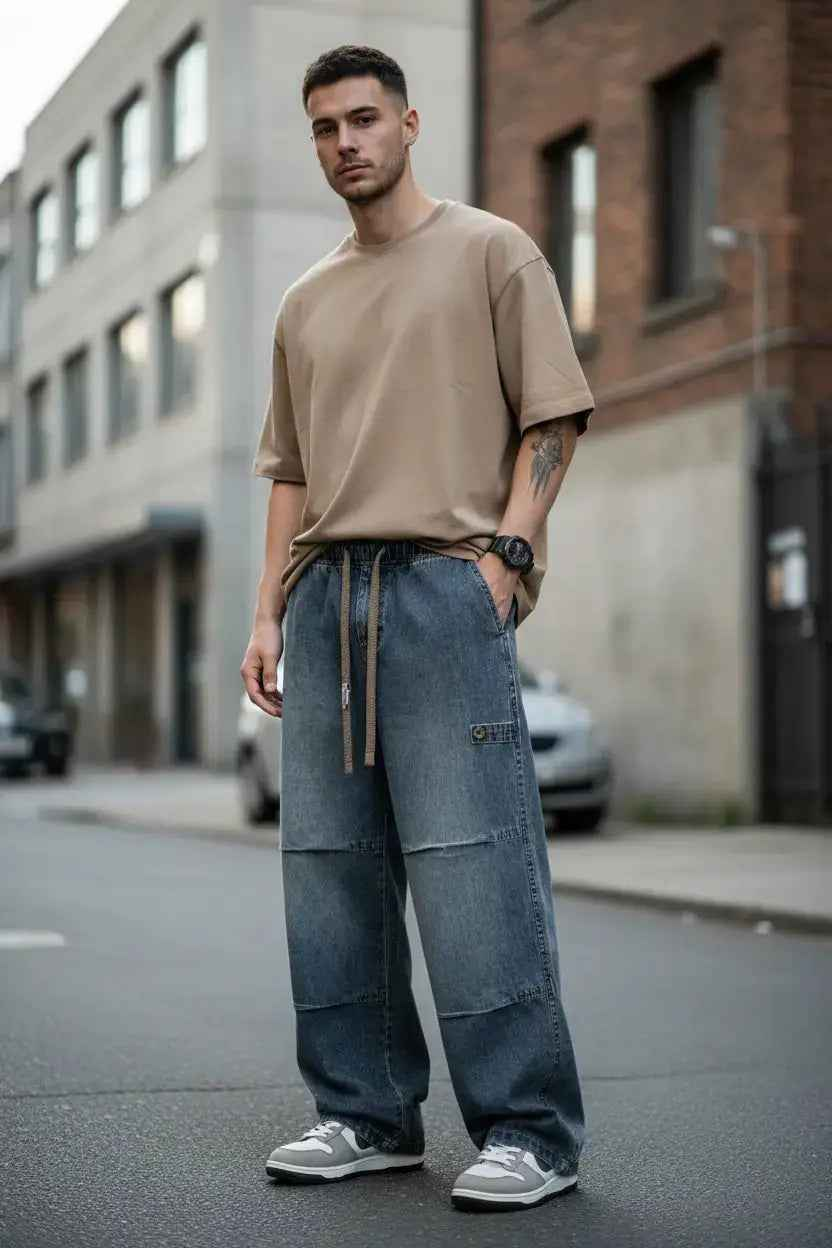 Unisex Wide-Leg Cargo Pants for Effortless Street Style and Comfort