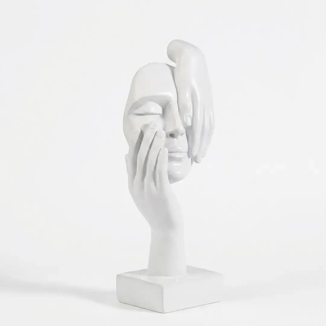 Modern Office Shelf Decor with Artistic Nordic Style Office Shelf Decor – Abstract Face Statue Decor JuChachaShop
