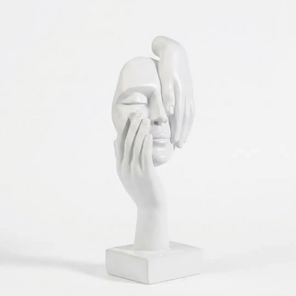 Modern Office Shelf Decor with Artistic Nordic Style Office Shelf Decor – Abstract Face Statue Decor JuChachaShop