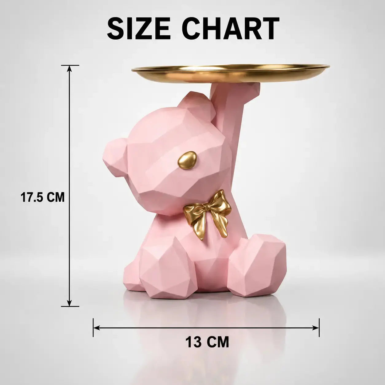 Cute Bear Jewelry Tray Organizer – Aesthetic Vanity Decor, Ring Holder, Key Dish, Small Item Storage for Desk & Nightstand Jumartins