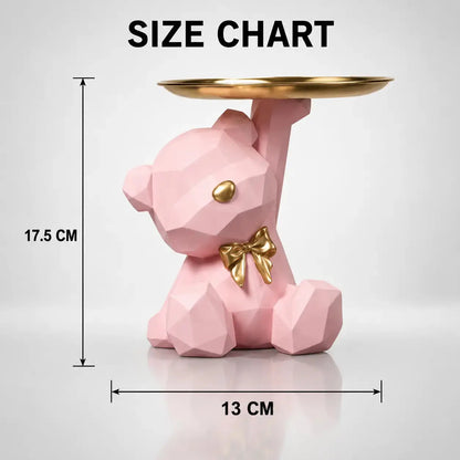 Cute Bear Jewelry Tray Organizer – Aesthetic Vanity Decor, Ring Holder, Key Dish, Small Item Storage for Desk & Nightstand Jumartins