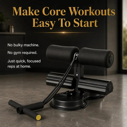 Sit-Up Bar with Suction Cup | Ankle Support Home Ab Workout Aid | Core Trainer for Floor Exercises | Indoor Gym Helper Jumartins