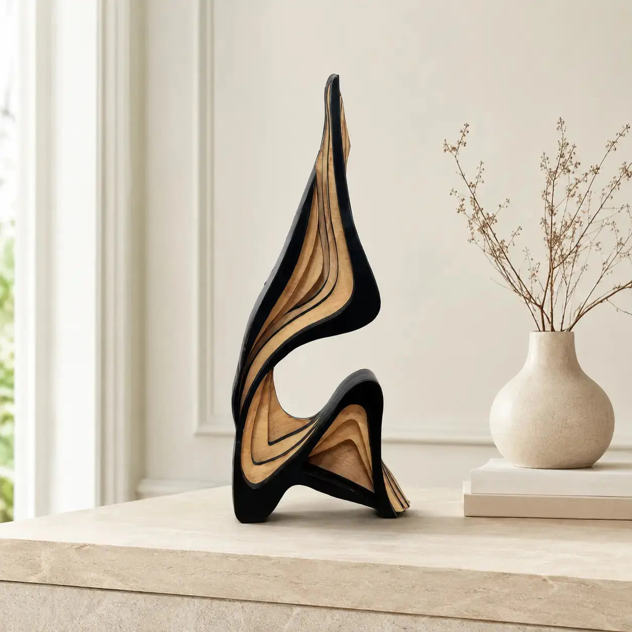 Modern Wooden Sculpture for Elegant Home Styling JuChachaShop