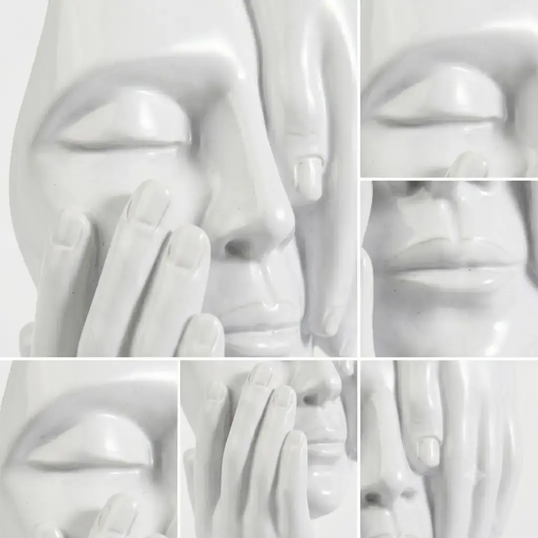 Modern Office Shelf Decor with Artistic Nordic Style Office Shelf Decor – Abstract Face Statue Decor JuChachaShop