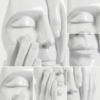 Modern Office Shelf Decor with Artistic Nordic Style Office Shelf Decor – Abstract Face Statue Decor JuChachaShop