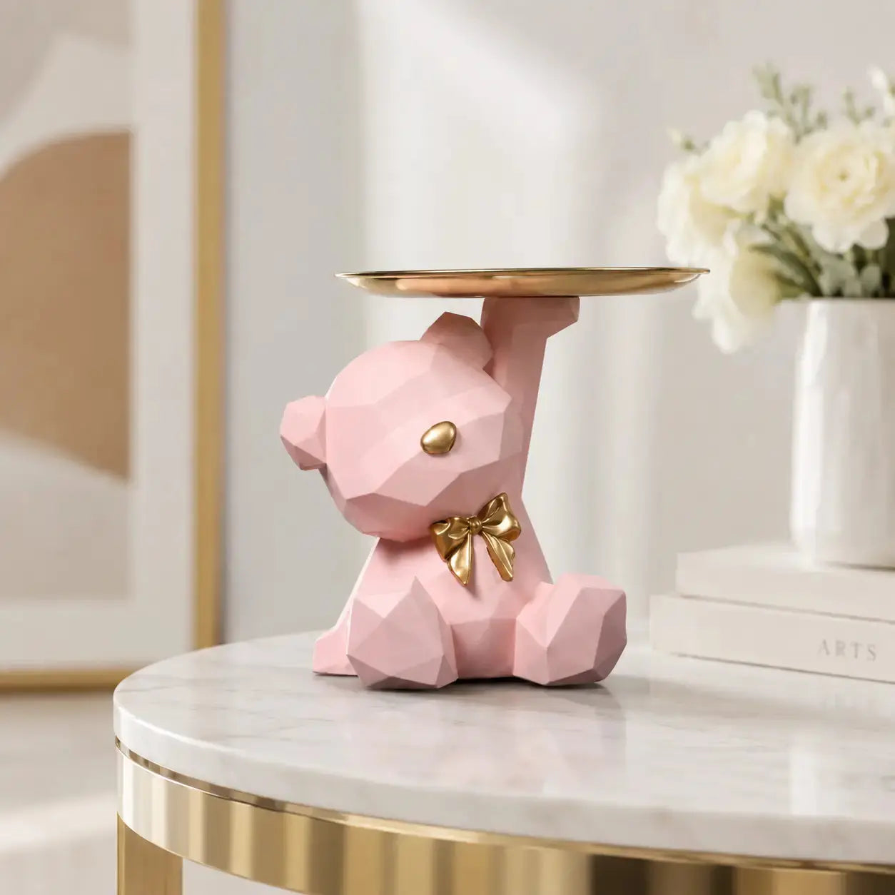 Cute Bear Jewelry Tray Organizer – Aesthetic Vanity Decor, Ring Holder, Key Dish, Small Item Storage for Desk & Nightstand Jumartins