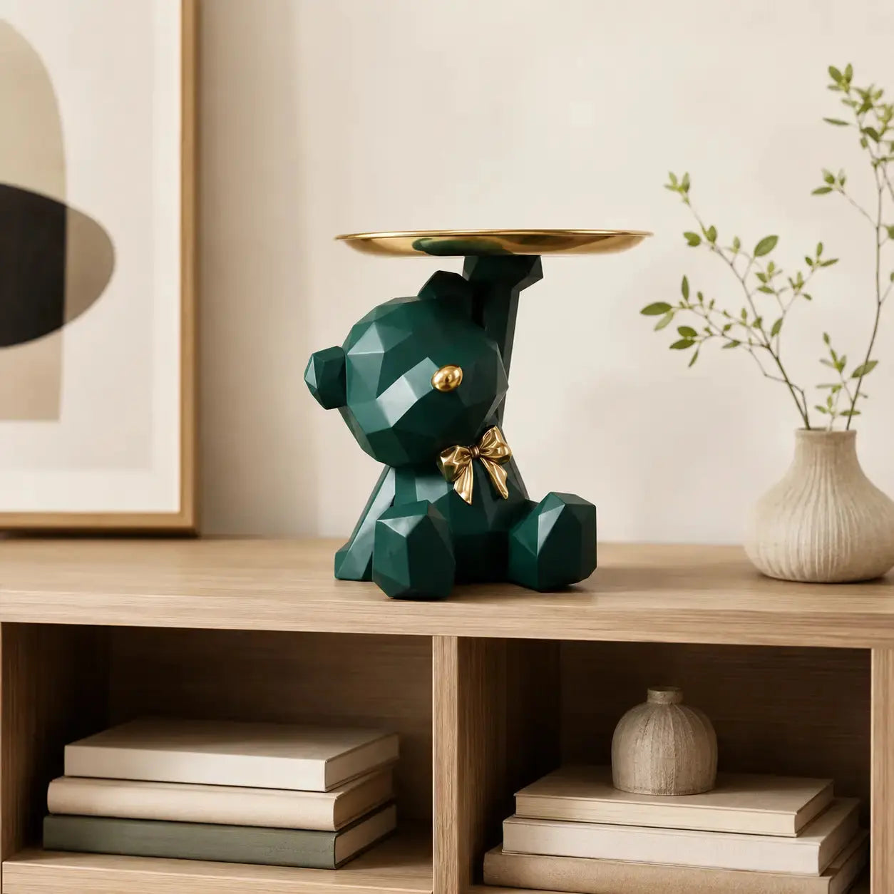 Cute Bear Jewelry Tray Organizer – Aesthetic Vanity Decor, Ring Holder, Key Dish, Small Item Storage for Desk & Nightstand Jumartins