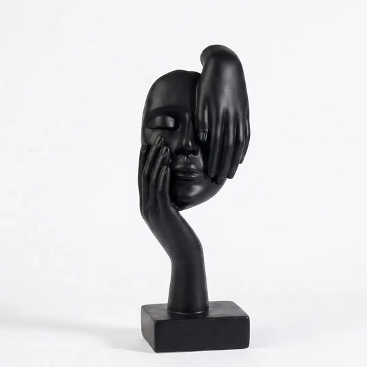 Modern Office Shelf Decor with Artistic Nordic Style Office Shelf Decor – Abstract Face Statue Decor JuChachaShop