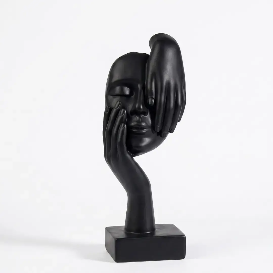 Modern Office Shelf Decor with Artistic Nordic Style Office Shelf Decor – Abstract Face Statue Decor JuChachaShop
