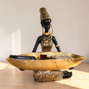 Decorative Lady Tray Statue | Resin Storage Bowl | Home Decor Accent Jumartins