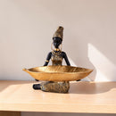 Decorative Lady Tray Statue | Resin Storage Bowl | Home Decor Accent Jumartins