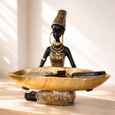 Decorative Lady Tray Statue | Resin Storage Bowl | Home Decor Accent Jumartins