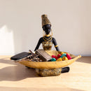 Decorative Lady Tray Statue | Resin Storage Bowl | Home Decor Accent Jumartins