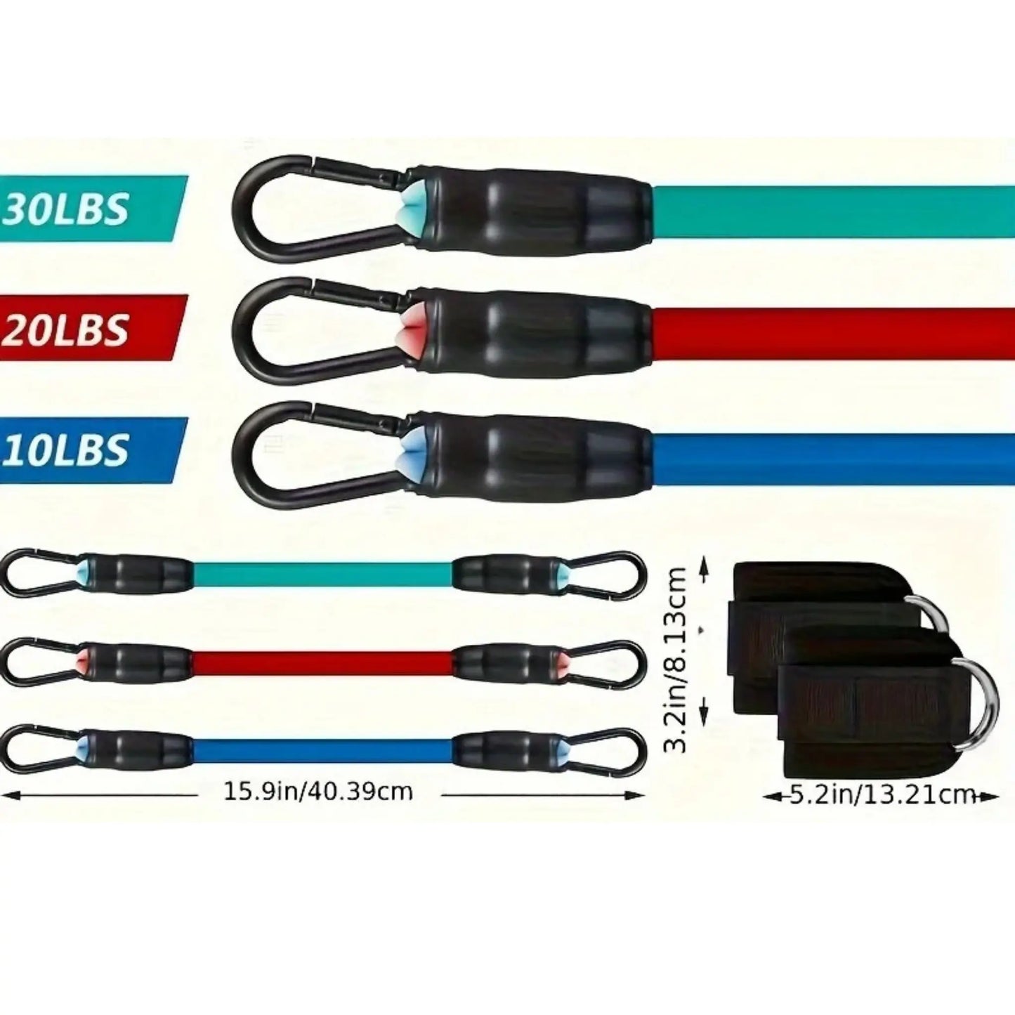 Ankle Strap Resistance Bands Set | Lower Body Resistance Band Trainer Julieta