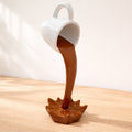 Floating Spilling Coffee Cup Sculpture Decor Julieta