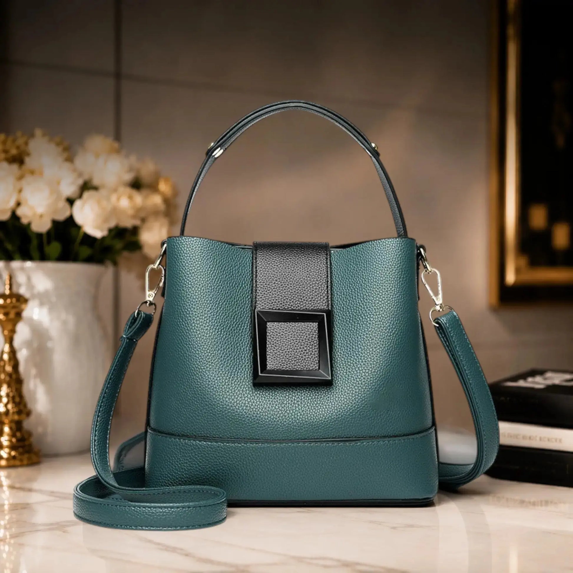 Luxury Black Crossbody Bag – Elegant Designer Inspired Design JuChachaShop
