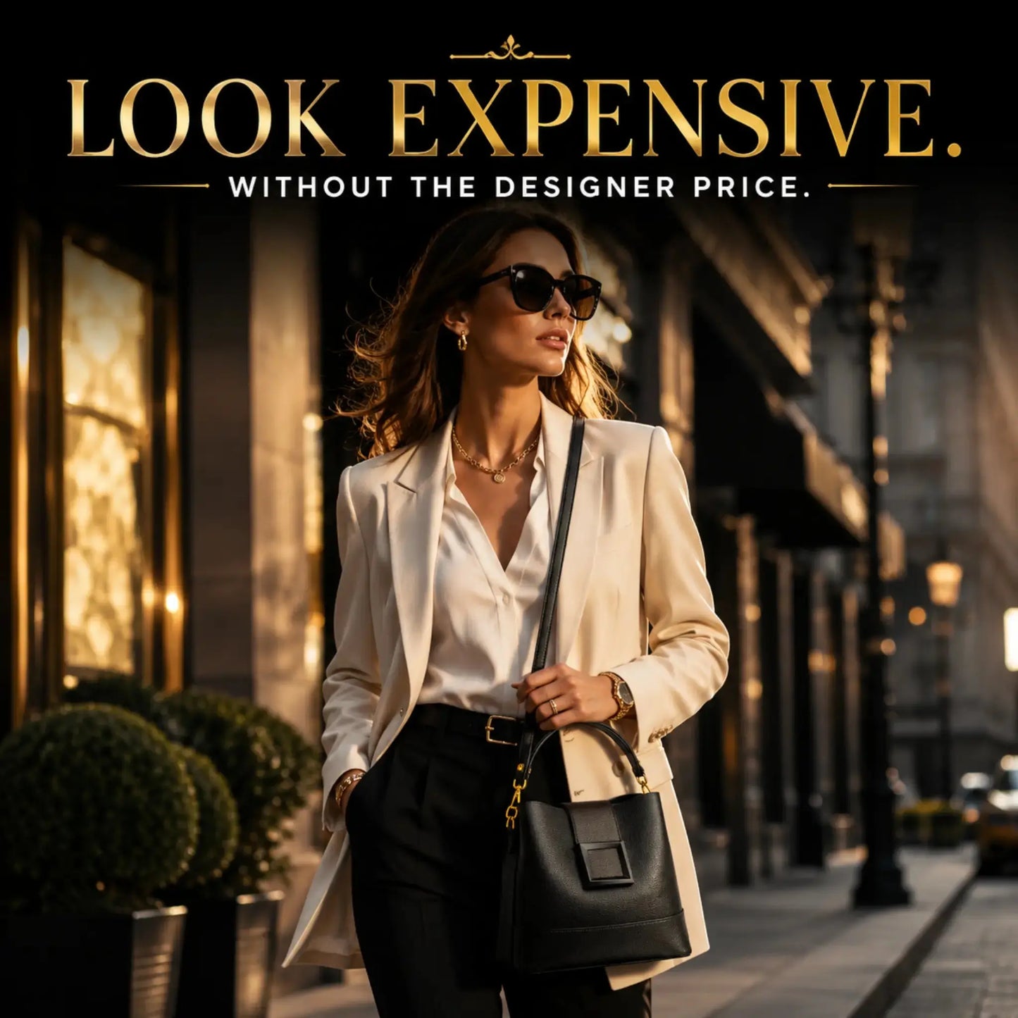 Luxury Black Crossbody Bag – Elegant Designer Inspired Design JuChachaShop