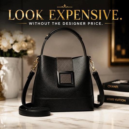 Luxury Black Crossbody Bag – Elegant Designer Inspired Design JuChachaShop