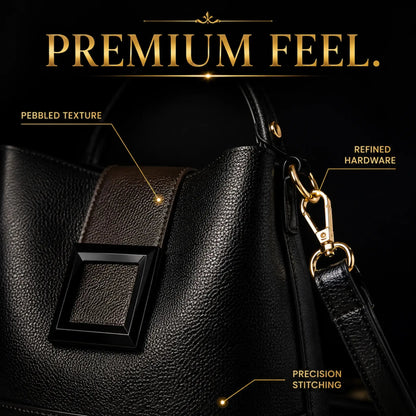 Luxury Black Crossbody Bag – Elegant Designer Inspired Design JuChachaShop