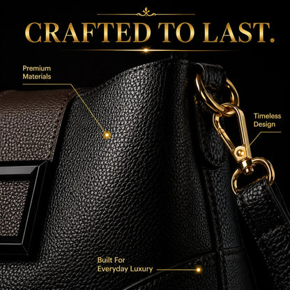 Luxury Black Crossbody Bag – Elegant Designer Inspired Design JuChachaShop