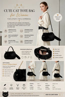 Luxury Women’s Handbag – Cute Cat Tote & Crossbody Bag Potaha