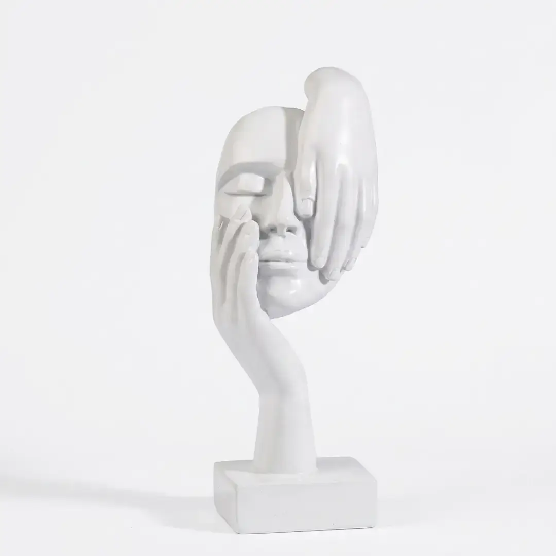 Modern Office Shelf Decor with Artistic Nordic Style Office Shelf Decor – Abstract Face Statue Decor JuChachaShop