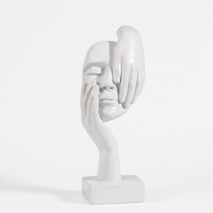 Modern Office Shelf Decor with Artistic Nordic Style Office Shelf Decor – Abstract Face Statue Decor JuChachaShop