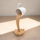 Floating Spilling Coffee Cup Sculpture Decor Julieta