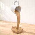 Floating Spilling Coffee Cup Sculpture Decor Julieta