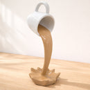 Floating Spilling Coffee Cup Sculpture Decor Julieta