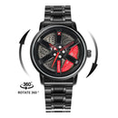 Men’s Luxury Car Wheel Watch – Stainless Steel Quartz Potaha
