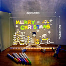 LED Message Board – DIY Acrylic Writing Pad with 7 Pens Potaha
