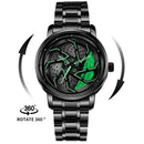 Men’s Luxury Car Wheel Watch – Stainless Steel Quartz Potaha