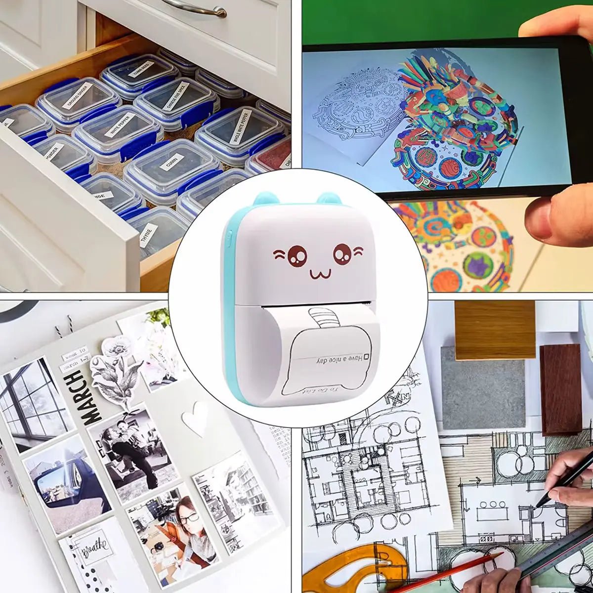 Inkless Mini Portable Printer – Print Photos & Labels Directly from Your Phone JuChachaShop