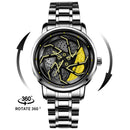 Men’s Luxury Car Wheel Watch – Stainless Steel Quartz Potaha