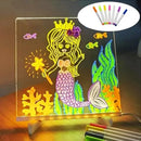 LED Message Board – DIY Acrylic Writing Pad with 7 Pens Potaha