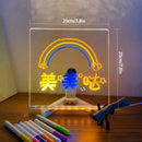 LED Message Board – DIY Acrylic Writing Pad with 7 Pens Potaha