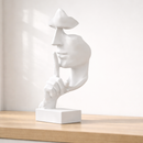Abstract Thinker Statue | Modern Face Sculpture | Home Office Decor Julieta