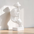 Abstract Thinker Statue | Modern Face Sculpture | Home Office Decor Julieta