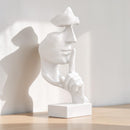 Abstract Thinker Statue | Modern Face Sculpture | Home Office Decor Julieta