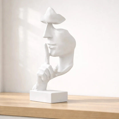Abstract Thinker Statue – Modern Face Sculpture for Home & Office Decor Julieta