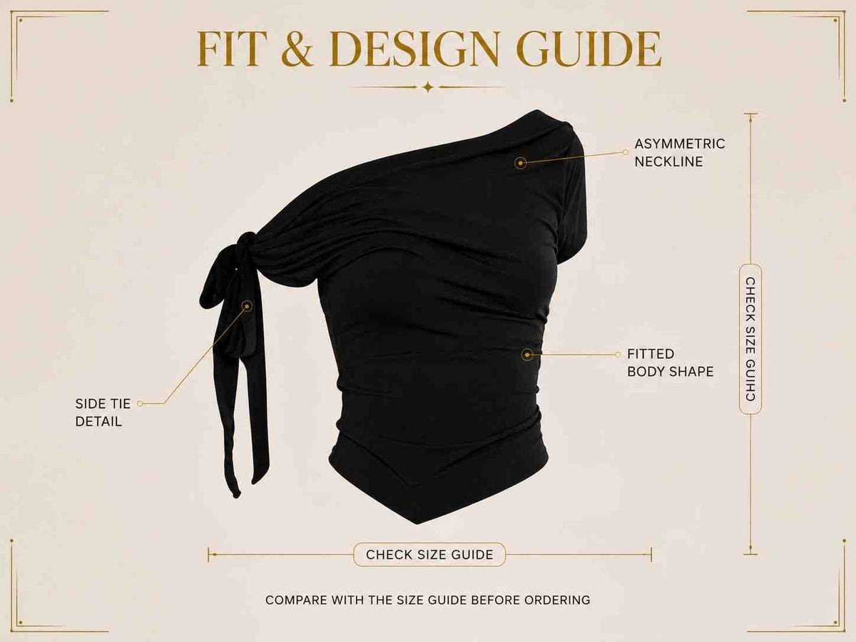 Asymmetric One Shoulder Crop Top, Ruched Tie Side Summer Shirt