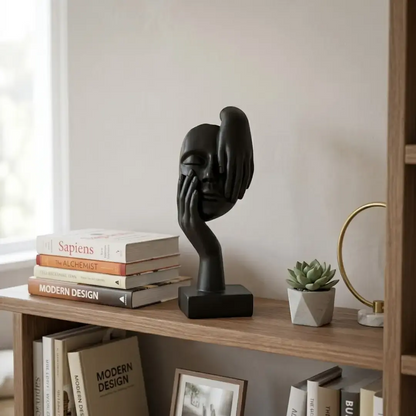 Modern Office Shelf Decor with Artistic Nordic Style Office Shelf Decor – Abstract Face Statue Decor JuChachaShop