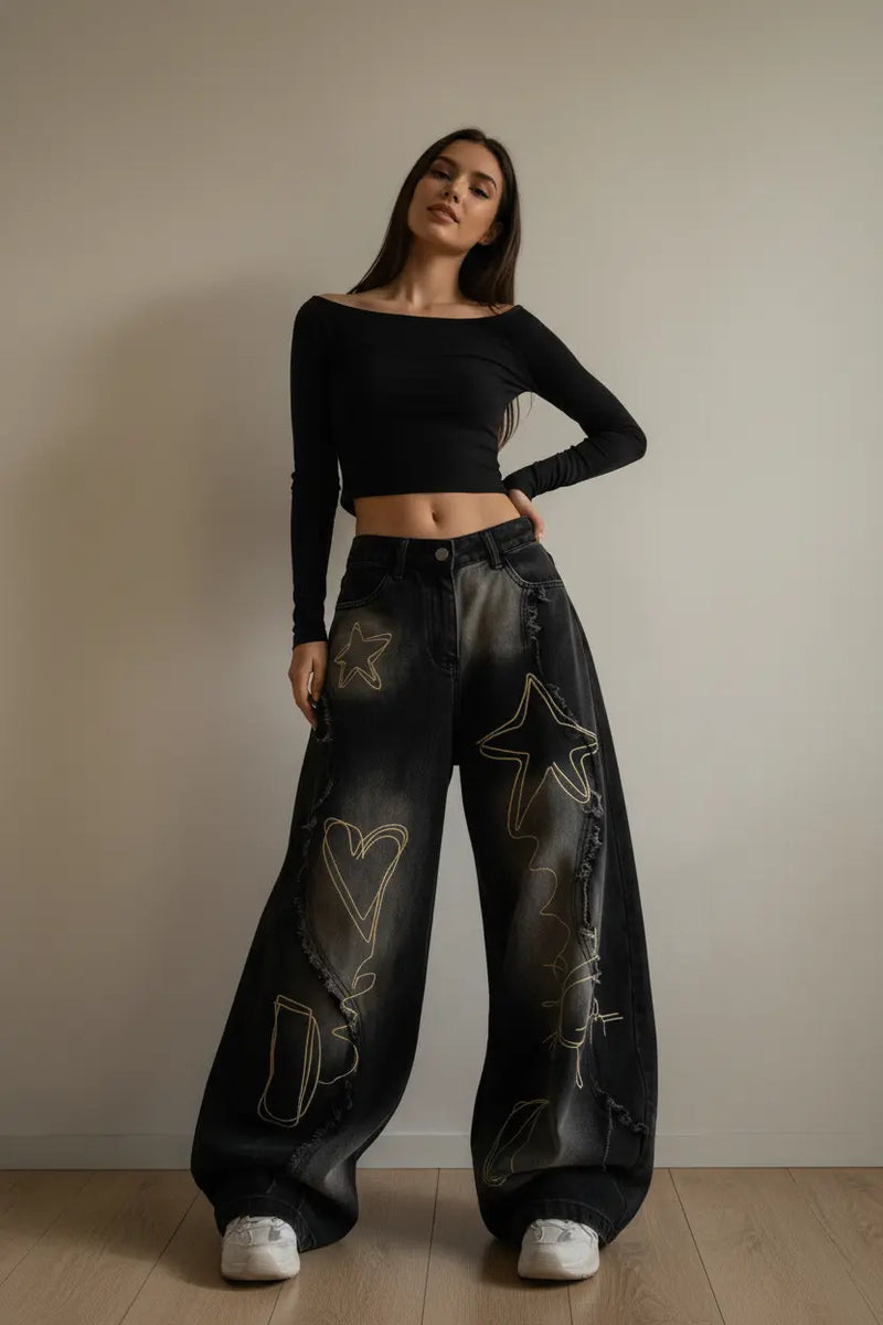 Calça preta com modelo