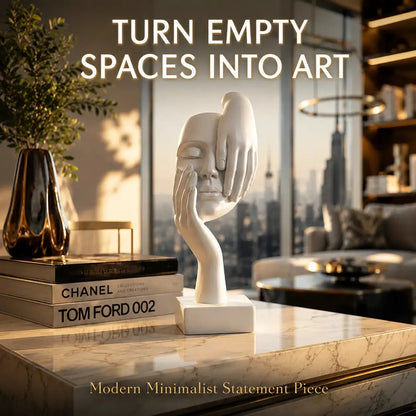 Modern Office Shelf Decor with Artistic Nordic Style Office Shelf Decor – Abstract Face Statue Decor JuChachaShop