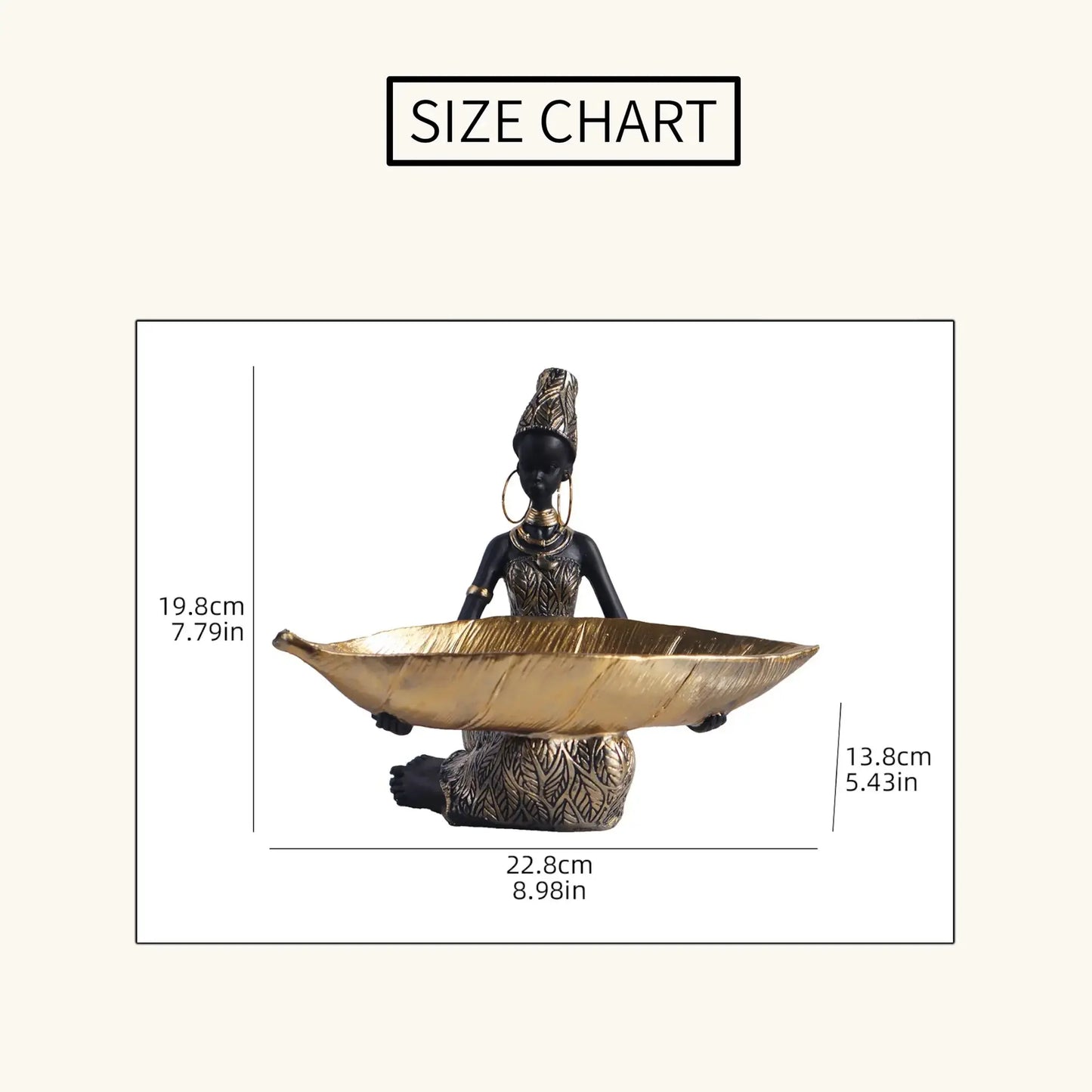 Decorative Key Tray – Lady Tray Statue, Elegant Resin Storage Bowl & Home Decor Accent JuChachaShop