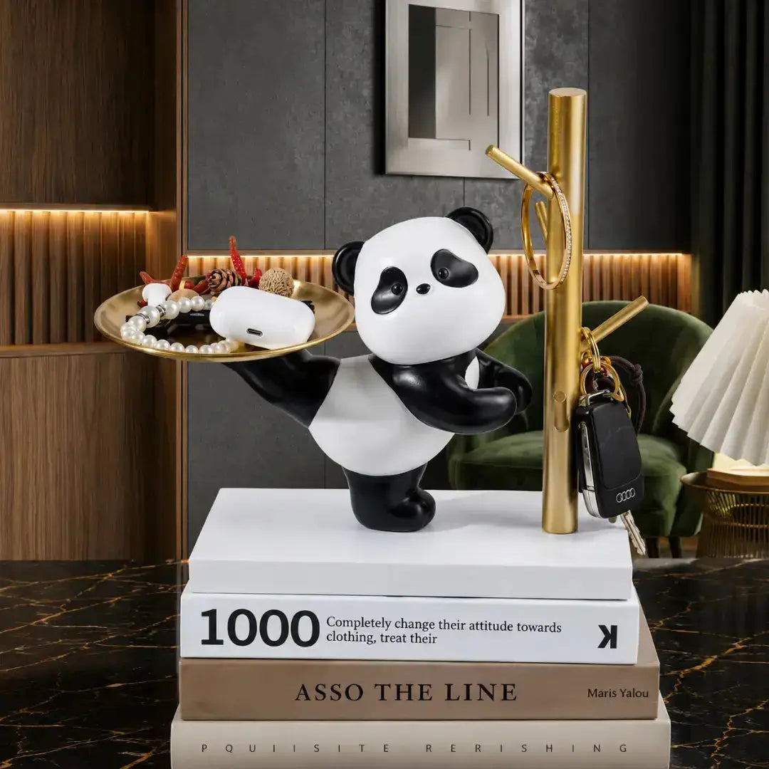 Panda Jewelry Tray & Ring Holder – Cute Gold Key Catchall Dish Jumartins